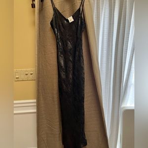 NEW with tags black with gold shimmer dress